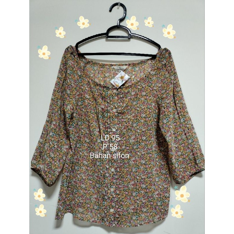 blouse sifon bunga sabrina