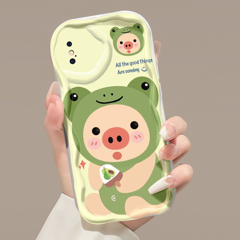 Casing Hp iPhone X Xs Max Xr Case pelindung perlindungan sederhana baru Casing ganda Kesing HP pola 