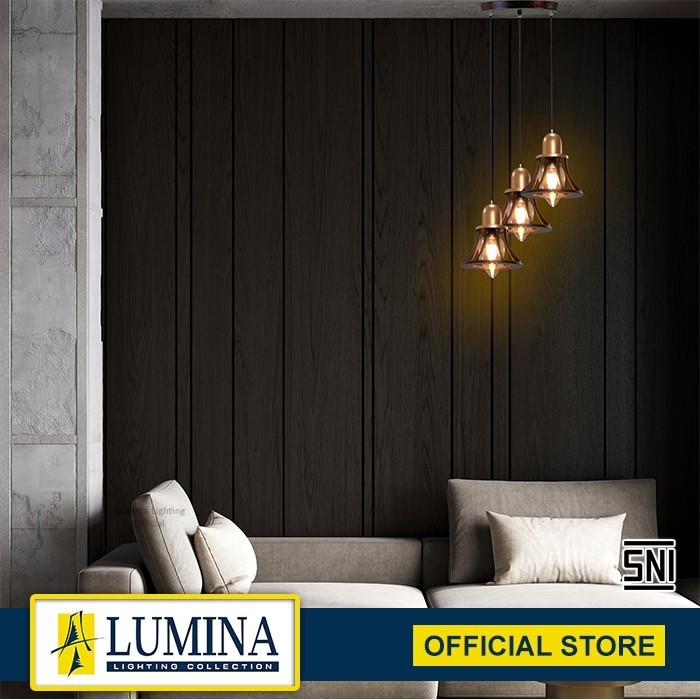 Lumina Lumina Lampu Hias Lampu Gantung Model CD-389/3 Dark Red