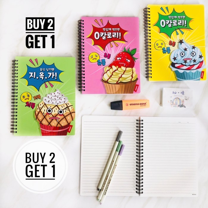 

Bagus Buku Tulis Notebook Korea Cupcake Terbatas