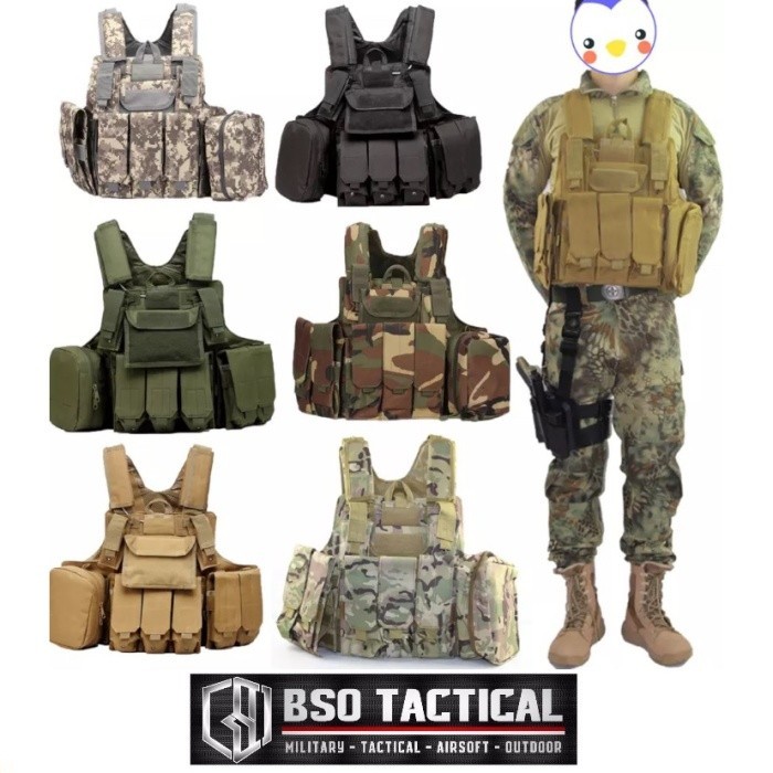 Rompi Ciras Tactical Vest Molle Military Airsofter Import