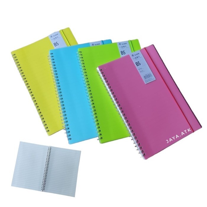 

Bergaransi Notebook Buku Tulis Ring B5 60 Lbr Deli Lb560 Soft Color Warna Polos Hemat