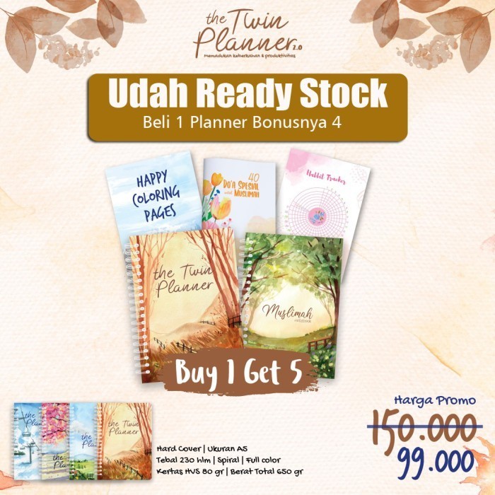 

Murah Buku Agenda Muslimah: Twin Planner 2.0 (Beli 1 Dapatnya 5) Promo