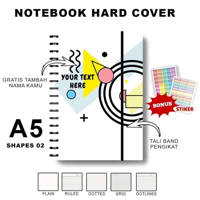 

Produk Notebook Hardcover A5 Motif Shape/Journal/Buku Spiral/Agenda/Jurnal Hot Sale