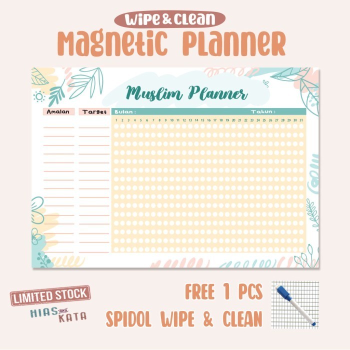 

Gaya Magnentic Planner Agenda Muslim Agenda Muslimah Magnet Kulkas Bergaransi