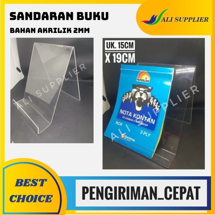 

Hemat Acrylic Sandaran Buku / Agenda / Akrilik Sandaran Besar Uk 15X19 Cm Promo