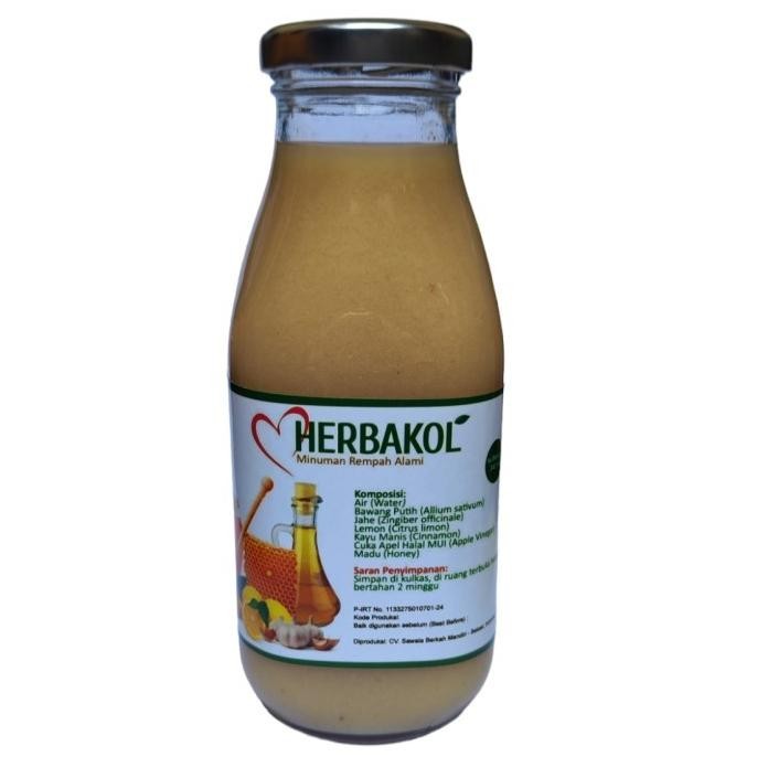 

Obat herbal bawang putih jahe lemon cuka apel madu - HERBAKOL