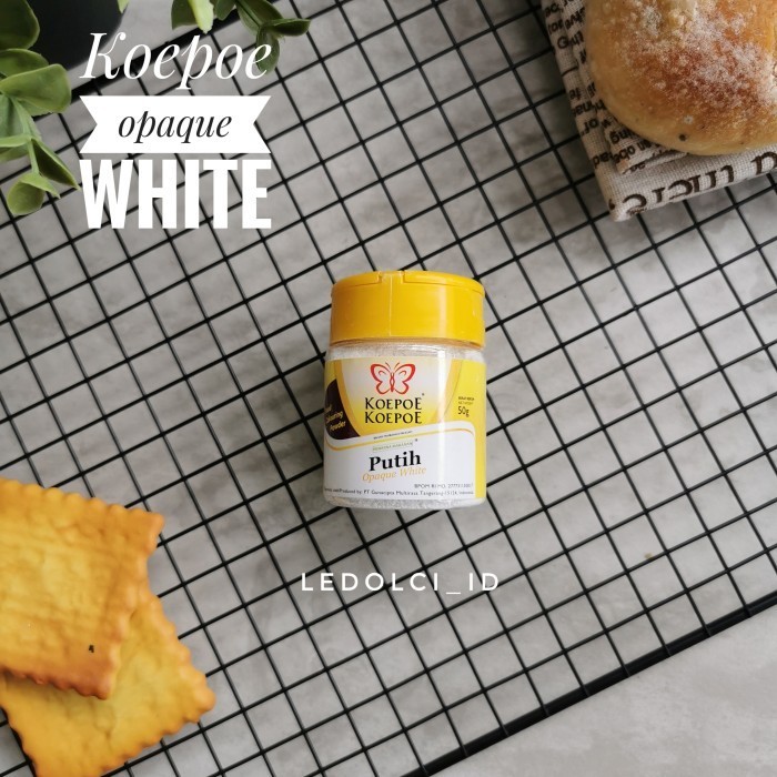 

:=:=:=:=] KOEPOE PEWARNA MAKANAN PUTIH KOEPOE OPAQUE WHITE 50 GRAM