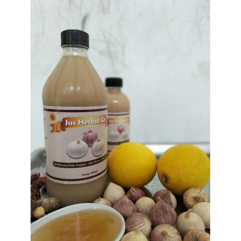 

Jus Bawang Putih Tunggal Jahe Merah Lemon Madu Cuka Apel 500ml