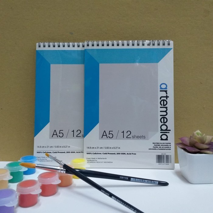 

Hadir Artemedia Watercolour Book (Wirebound) A5 Trendi