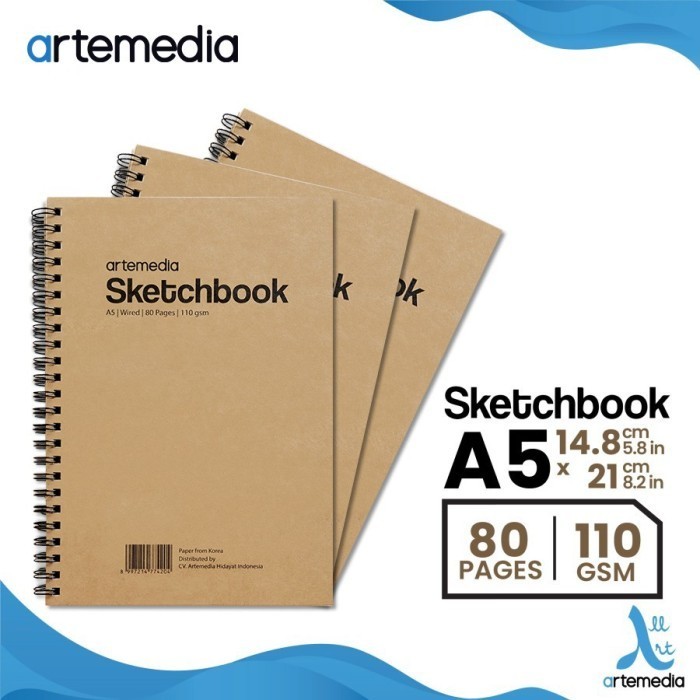 

Murah Buku Sketsa Artemedia Sketchbook Wired A5 Craft Cover Jilid Spiral 110 Berkualitas