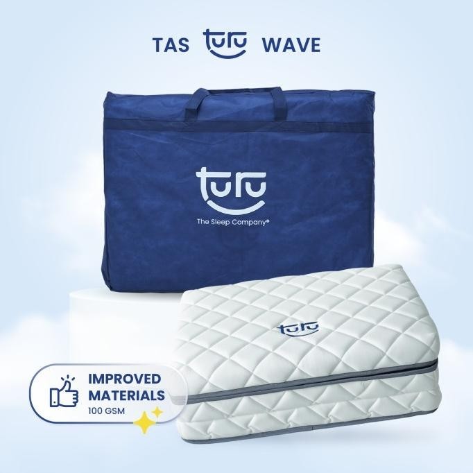 Tas Bag Cover Kasur Lipat Turu Wave Spunbound Tebal - Dark Blue