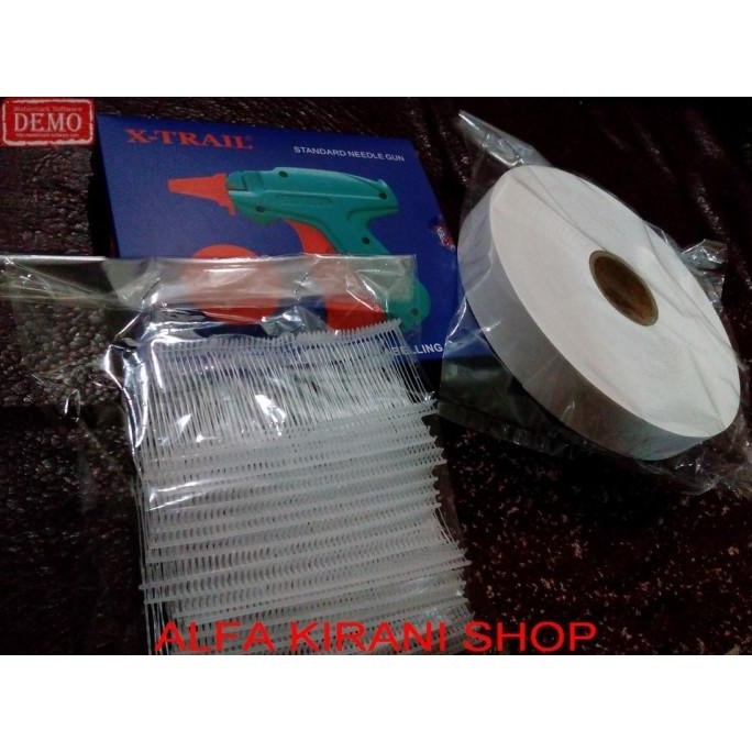 

Big Sale Paket Tag Gun / alat tembak baju + 1000 arrow pin & pita laundry 1 inc !!
