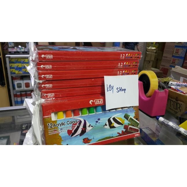 

Big Sale - CAT ACRYLIC 12 WARNA AKRILIK TITI JOYKO ~