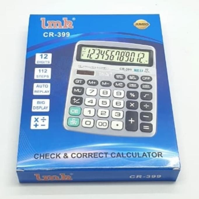 

Terjangkau LMK CR-399 Kalkulator 12Digits Auto Replay Check & Correct Big Display