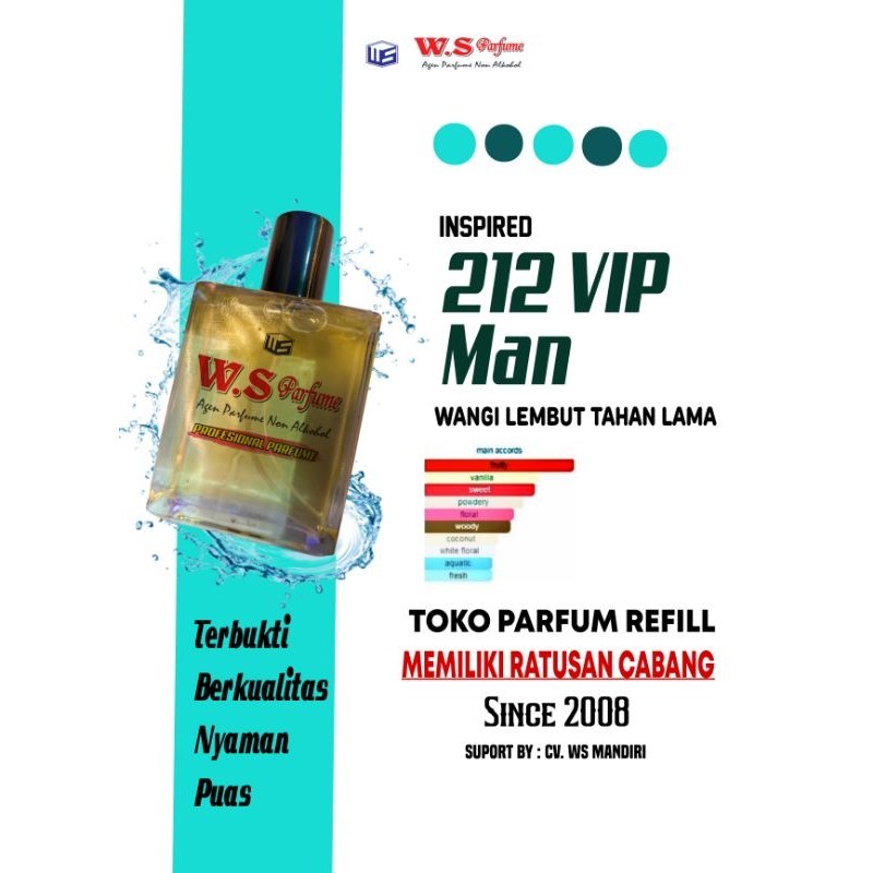 PARFUME REFILL MAKIN KENA KERINGAT MAKIN JADI 212 VIP MAN (SUPER PREMIUM)  BEST SELLER