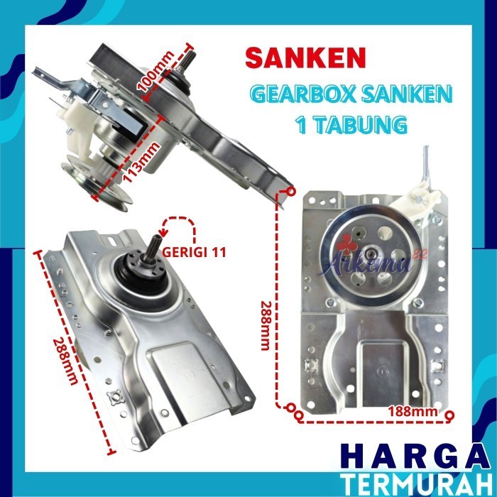 GEAR BOX MESIN CUCI SANKEN ORIGINAL GEARBOX 1 TABUNG GERBOX SANKEN