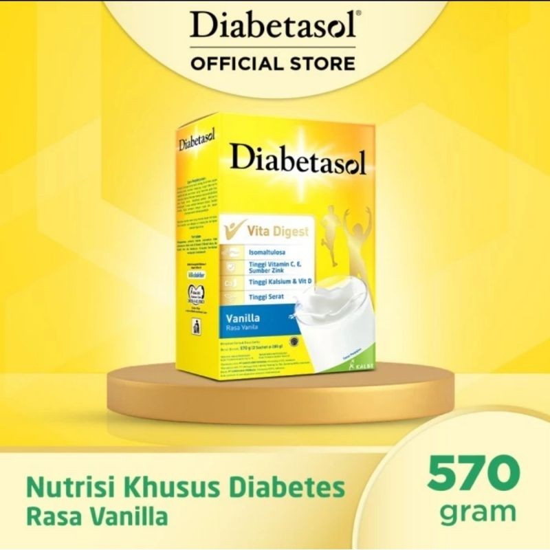 

Diabetasol Vanilla 570gr | Nutrisi Pengganti Makan