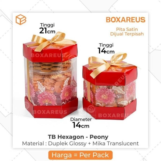 Box Toples Cny Packaging Imlek Dus Kemasan Kue Kering | Tb Hexagon