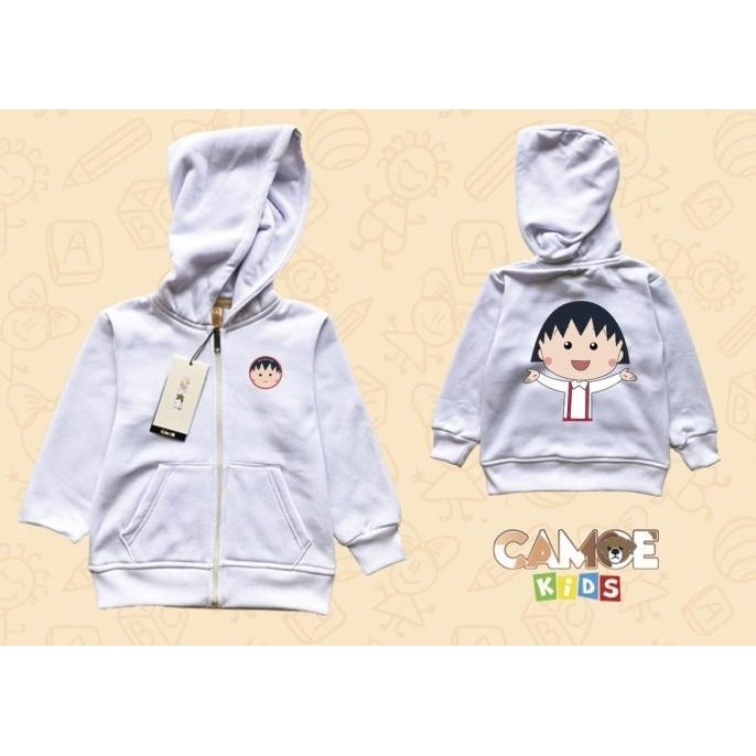 TERBARU  JAKET HOODIE ZIPPER ANAK KIDS ANIME CHIBI MARUKO CHAN HASBYFADIRA2