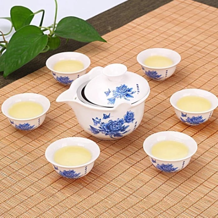 

Pu Erh Teapot 200Ml Cover Luxury Water Pots Teapot Set 6 Teacup 30Ml