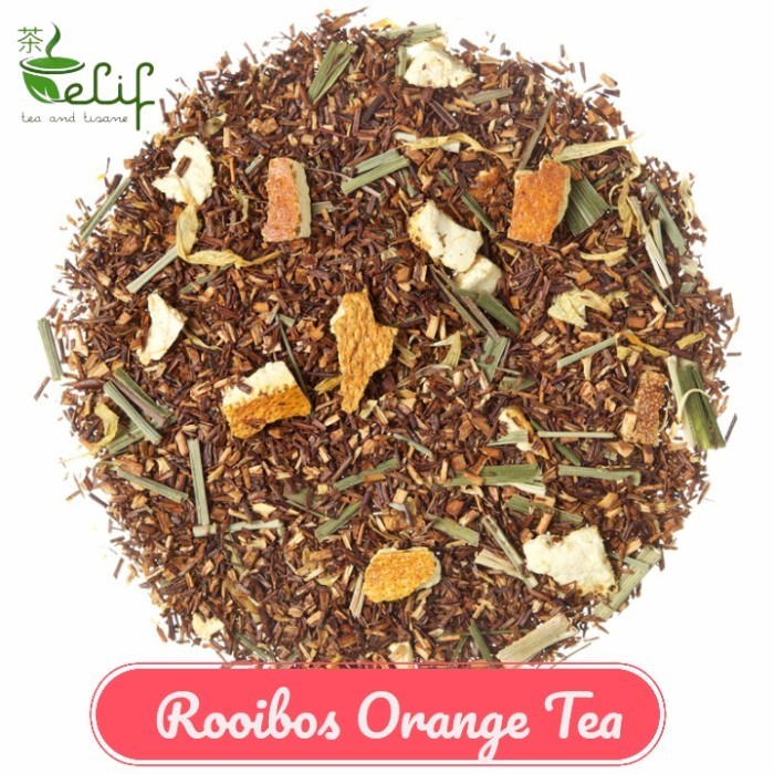 

Rooibos Orange Tea : Rooibos, Orange, Lemongrass, Marigold Petals