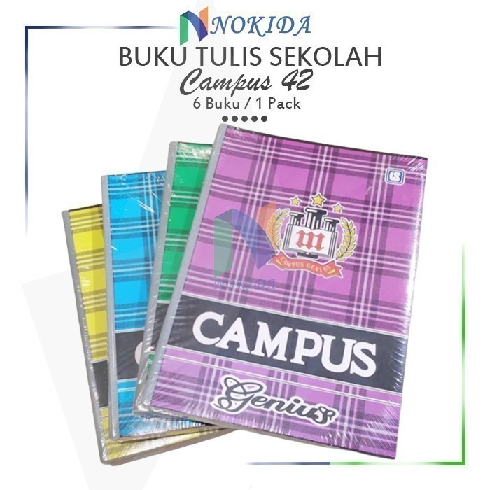 

Cantik Nokida Buku Tulis Kampus 42 Lembar [1 Pack/6 Buku] / Buku Ukuran Besar Berkualitas