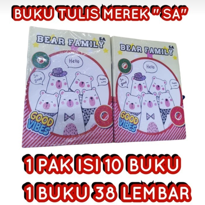 

Jual Era - Buku Tulis Merk Sa Isi 38 Lembar Per Pak 10 Buku Diskon