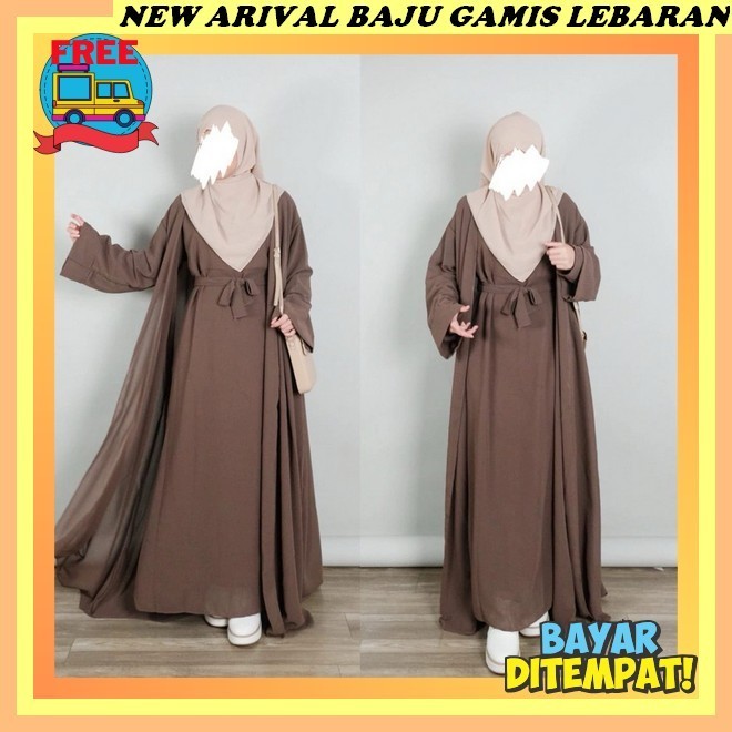 Lafreya Cleome Gamis Carissa Import Organza Bordir Gamis Dress Wanita Mewah Terbaru Pesta Kondangan 