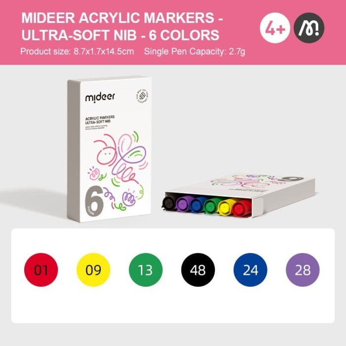

mideer acrylic marker ultra soft nib paint brush isi 6 12 24 36 60 pc HOT PROMO