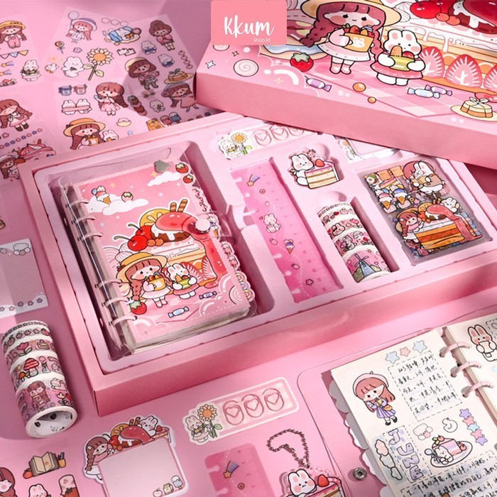 

Murah Dijual 9 In1 Gift Set/ Hadiah Ulang Tahun Journal Kit Set/ Diary Lucu Murah
