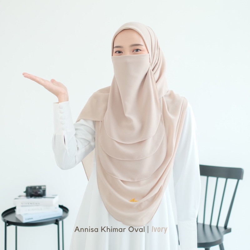 Promo Mega Sale 2.2 // ANNISA KHIMAR OVAL (SEGIEMPAT OVAL ALA MALAYSIA + SET CADAR 3LAYER)