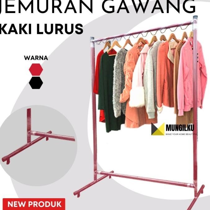 Jemuran Baju Besi Gawang Minimalis Stand Hanger Rak Gawang Jemuran Saginayuyu