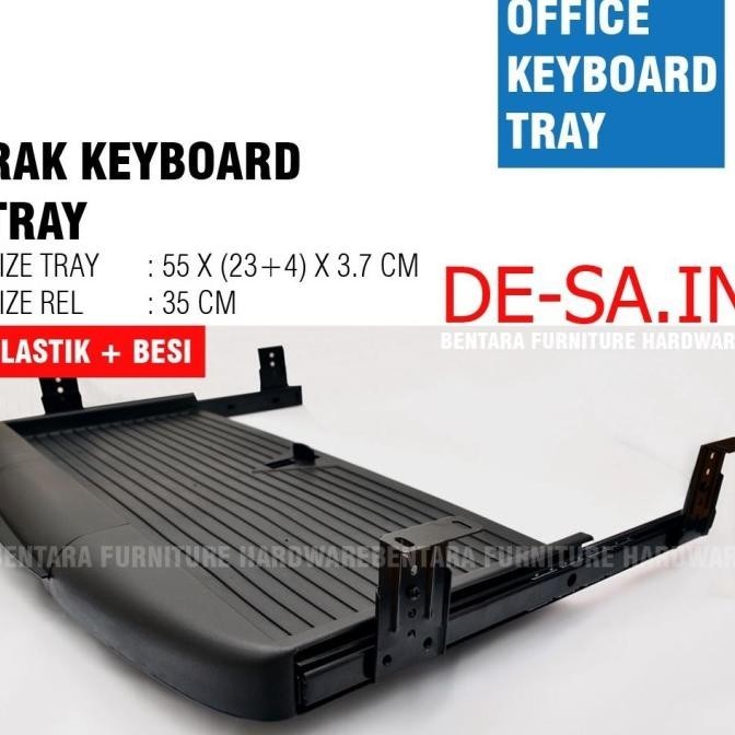 Rak Keyboard Tray Rel Laci Keyboard Meja Komputer Kerja Office Xanipxa