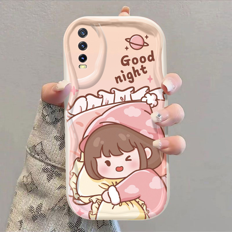 Casing Hp VIVO Y20 Y20i Y20s Y12s Y20 2021 Y11s Y12A Y20T Y20S M Y20S D Case hp kartun perempuan dan