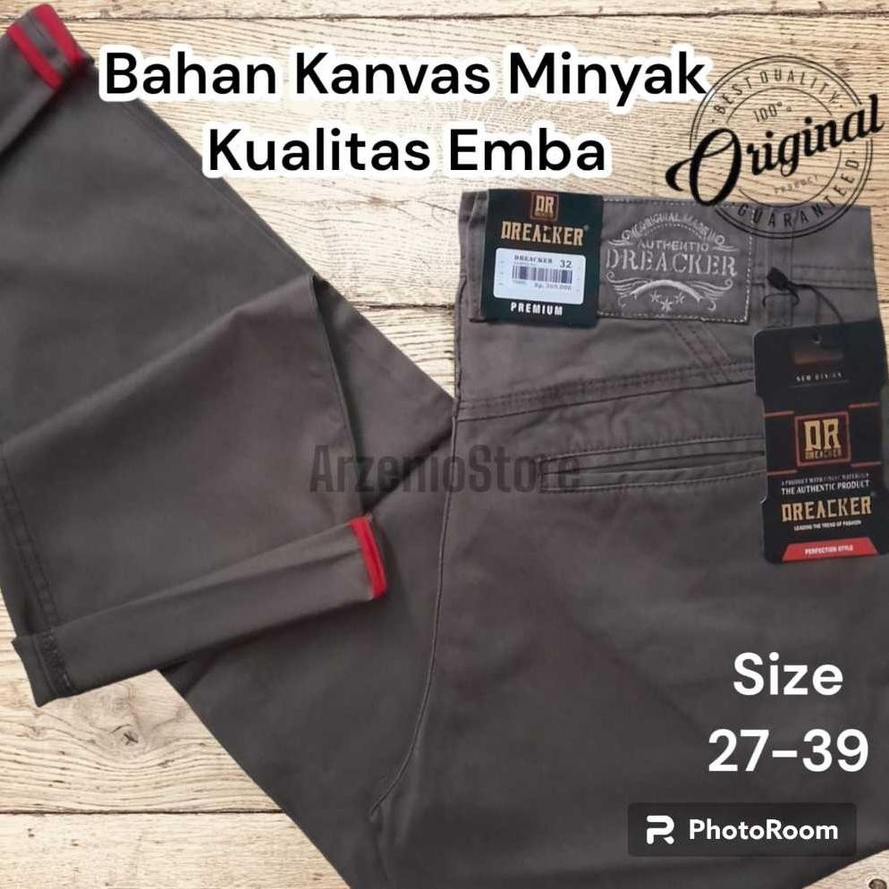 "Kualitas yang mengagumkan, harga yang terjangkau." Celana Kanvas Pria Panjang Original Kualitas Cardinal Standar Reguler Fit Dreacker Big Size Jumbo ||