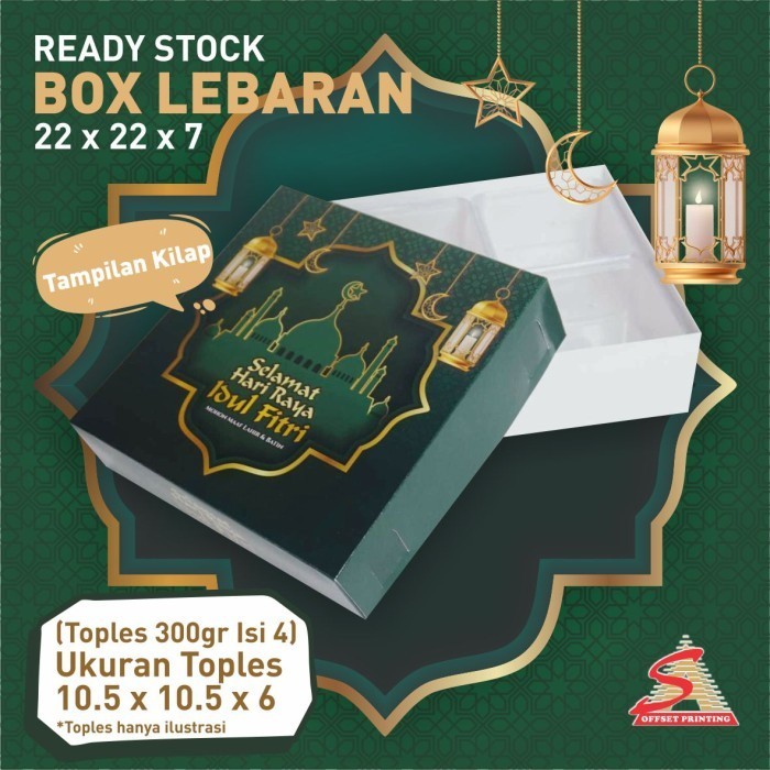 22 x 22 x 7 Hampers Lebaran/Box Lebaran/Box Kue Kering/Dus Idul Fitri