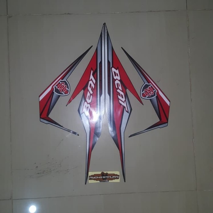 Striping Beat ECO 2019 Hitam Merah Ori