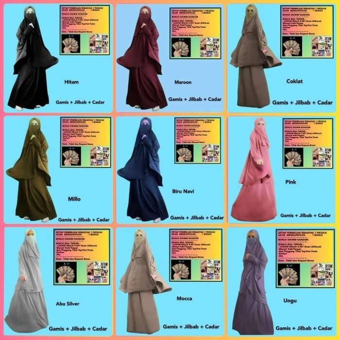 Baju Muslim Wanita Gamis Syari Syari'I Cadar Busui Ramwah Maxi Hitam
