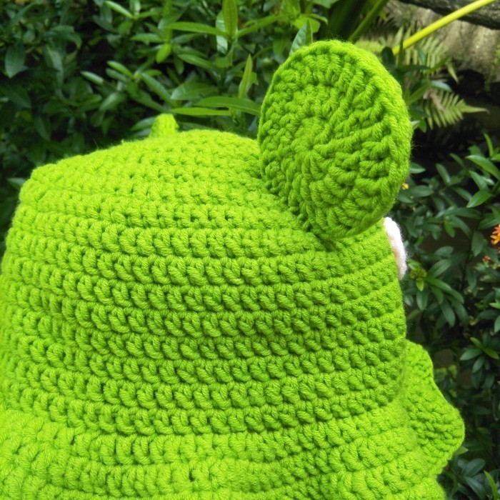Diskon Frog Crochet Bucket Hat / Topi Crochet Kodok / Topi Rajut