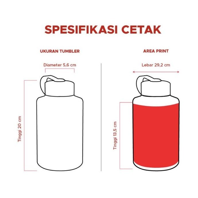 Tumbler Dundee Jambo Botol Minum 1 liter Custom Print Nama Animal