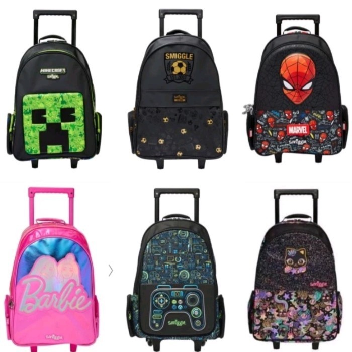Baru Smiggle Trolley Astronot, spiderman, Minecraft, Barbii, Dino