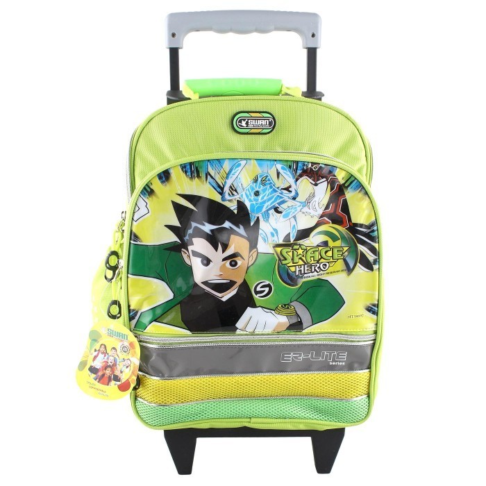 Baru Tas Sekolah Anak TK- SD ORIGINAL SWAN EZLITE CARS TROLLEY BAG