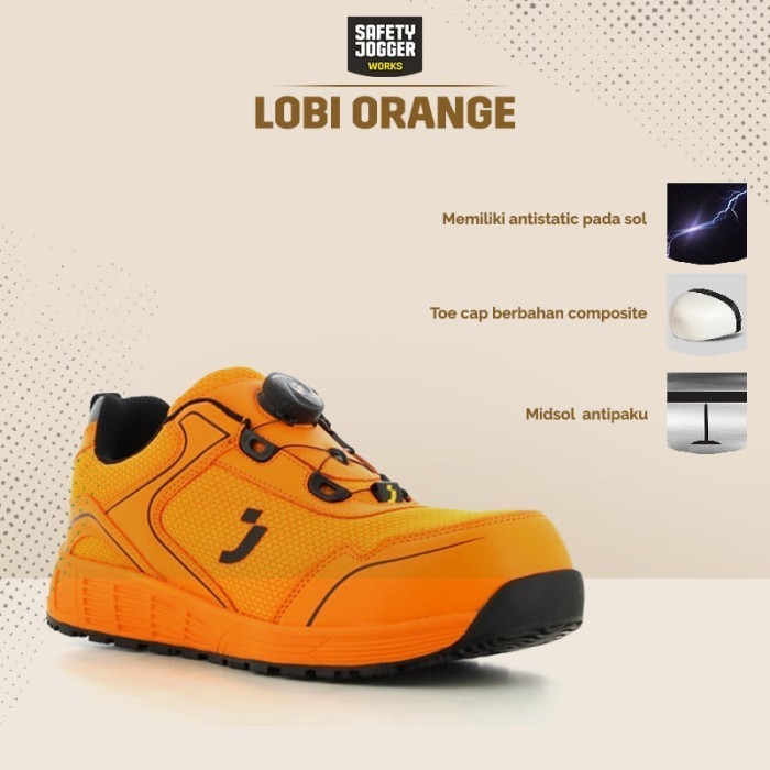Safety Jogger Lobi S1P Low TLS Sepatu Safety Sporty ESD SRC