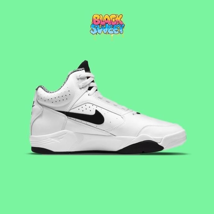 Sepatu Sneakers Nike Air Flight Lite Mid White Black (Dj2518-100) Kadomurah11