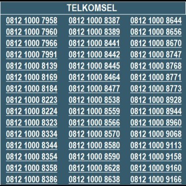 NOMER CANTIK SIMPATI TELKOMSEL 4G 5G TRIPLE 1000 BAG 4 SV01