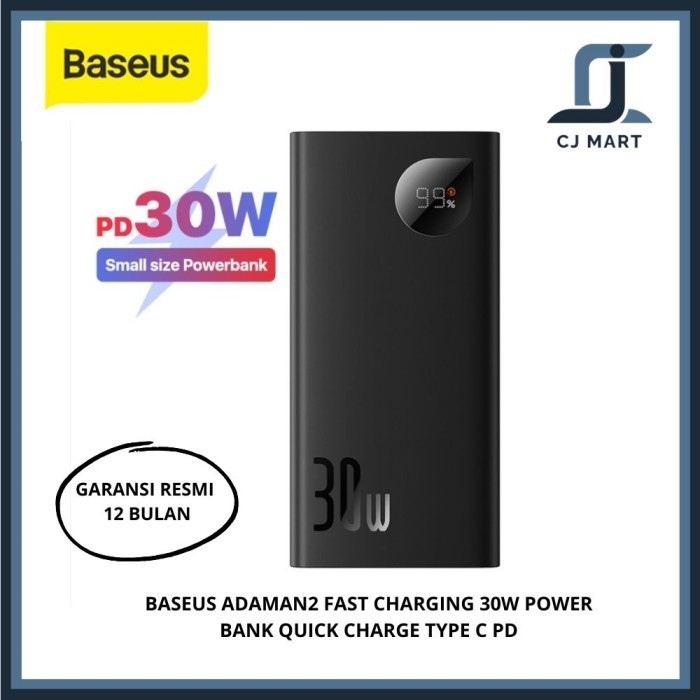 Baseus Adaman 2 Fast Charging 30W Power Bank Qui Charge Type C Pd
