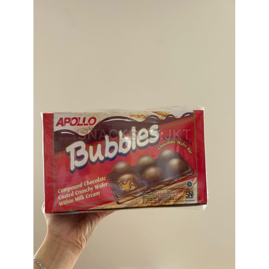 

Apollo Bubbles Chocolate Compound Coated Crunchy Wafer With Milk Cream