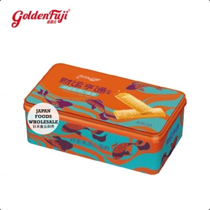 

Golden Fuji Salty Yolk Egg Roll Box / Cemilan Impor / Snack / Biskuit