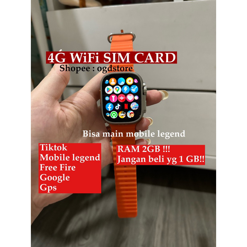 KUALITAS TERTINGGI SMART WATCH WIFI GPS GOOGLE TIMEWALK STORE mobile legend simcard
